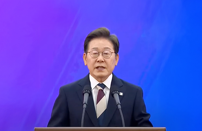 第21任李在明总统就职仪式上对国民的致辞